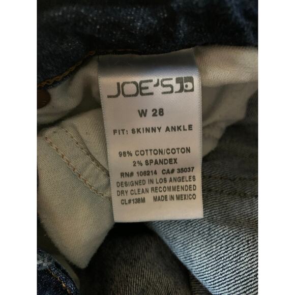 Joe’s Jeans Distressed Fit Skinny Ankle stretch Women's Size 28 Cotton Blend - Picture 6 of 7